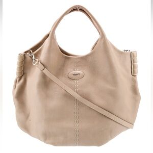 Tod's beige leather crossbody bag